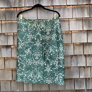 J.Crew Collection Floral Green Skirt